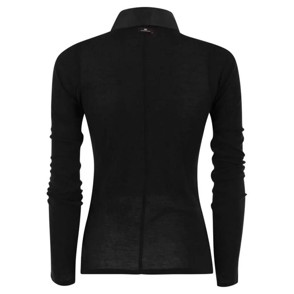 Elisabetta Franchi Women Long-Sleeved Polo Shirt With Logo Buttons